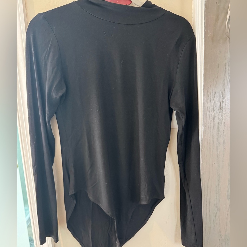 Chic Black Long Sleeve Bodysuit